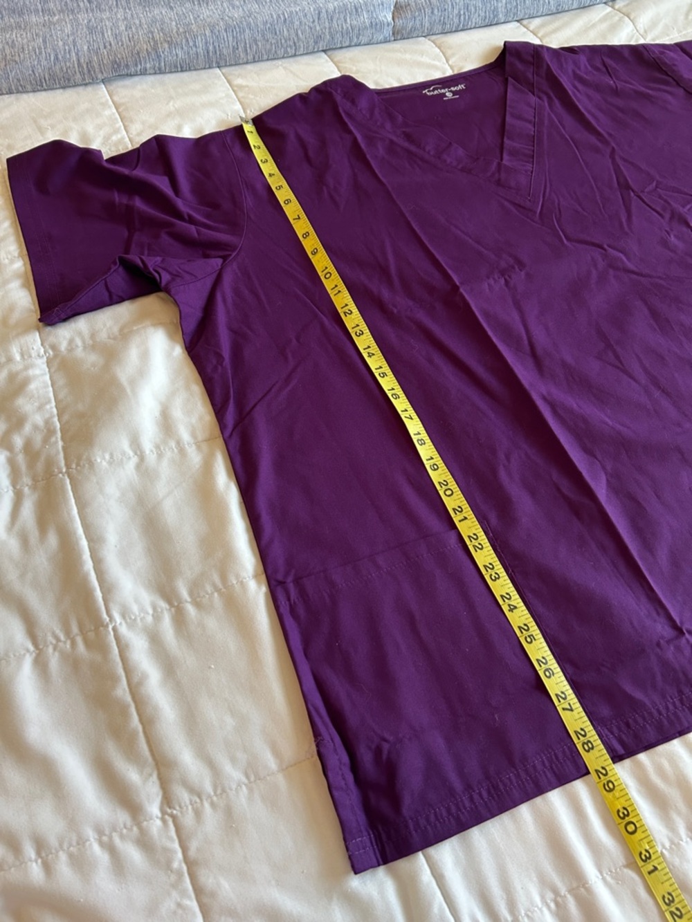 NWT Butter-Soft Women's V-Neck Scrub Top in Purple 3X - Picture 5 of 6